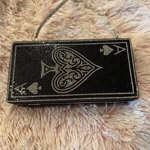 Elegant Black and Silver Clutch